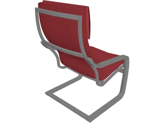 Poang Armchair 3D Model preview