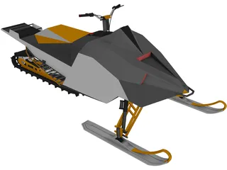 Mountian Snowobile 3D Model preview
