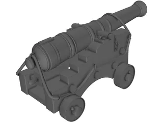 Ship Cannon 3D Model preview