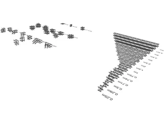 Prolyte H30V Aluminium Truss Structure Collection 3D Model preview