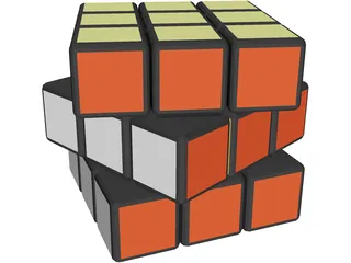 Rubic Cube 3D Model preview