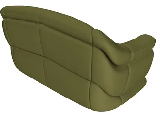 Sofa for 2 Seats 3D Model preview