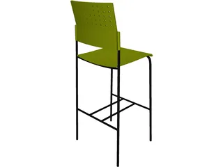 Chair Bar 3D Model preview