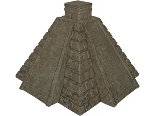 Chichen Itza Pyramid 3D Model preview