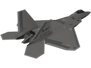 F-22 Raptor 3D Model preview
