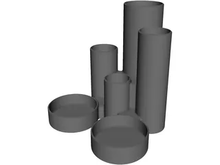 Pen Holder 3D Model preview