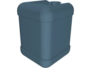 Plastic Container 20lt 3D Model preview