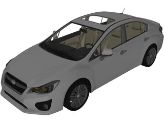 Subaru Impreza (2013) 3D Model preview