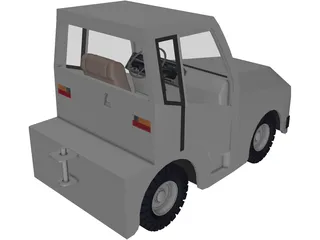 Airport Tug 3D Model preview