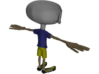 Cartoon Boy 3D Model preview