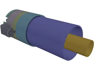 CO2 Laser Cutting Head 3D Model preview