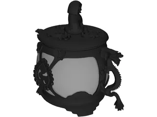 Ancient Chinese Vase 3D Model preview