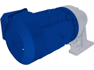 Electric Motor 1.5hp 3D Model preview