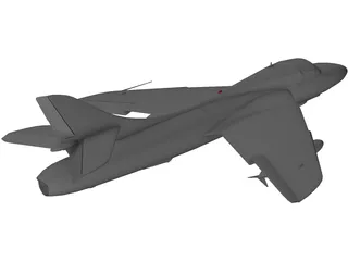 Hawker Hunter 3D Model preview