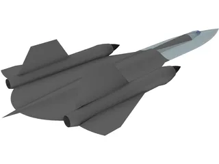 Lockheed SR-71 Blackbird 3D Model preview