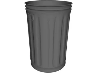 Garbage Can 3D Model preview