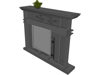 European Fireplace 3D Model preview
