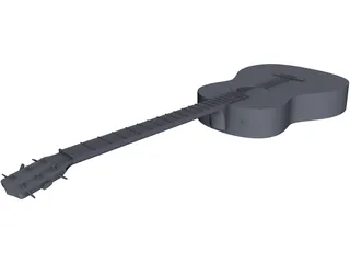 Yamaha Acoustic Guitar 3D Model preview