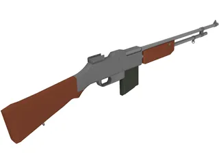 Browning Automatic Rifle 3D Model preview