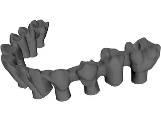 Reduced Mandibula Arcade 3D Model preview
