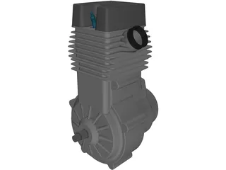 Jawa 500CC Engine 3D Model preview