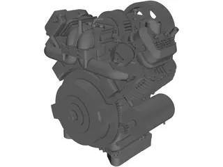 Briggs and Stratton V-Twin Vanguard Gas Engine 3D Model preview