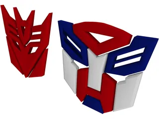 Transformers Logo 3D Model preview
