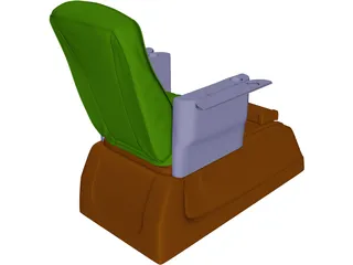 Pedicure Chair 3D Model preview