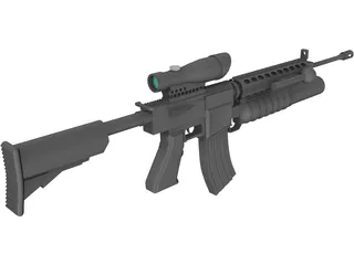 M16 Grenade Launcher 3D Model preview