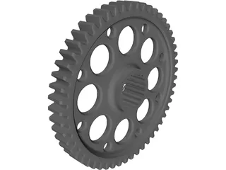 Spur Gear 47 6DP Teeth 27mm Wide 3D Model preview