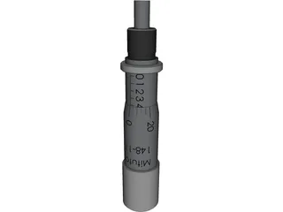 Mitutoyo 148-111 Micrometer Head 3D Model preview