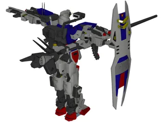 Gundam F-90 Long Range Type 3D Model preview