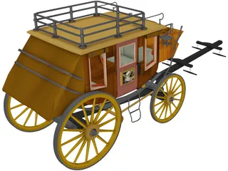 Stage Coach 3D Model preview