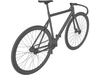 Bicycle Fixed Gear 3D Model preview