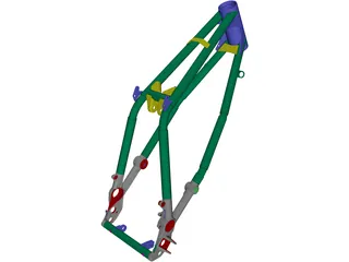 BMW G450X Frame (2009) 3D Model preview