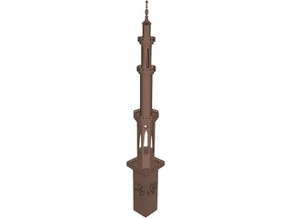Islamic Minaret 3D Model preview