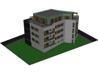 Apartment House 3D Model preview