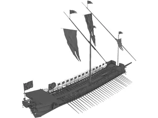 Reale War Ship 3D Model preview