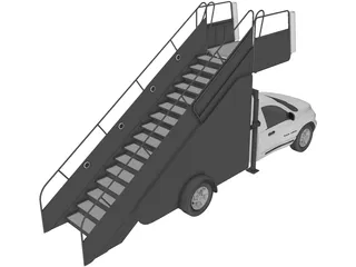 Dodge Ram 2500 Boarding Car 3D Model preview