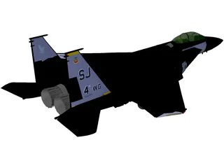 F-15 Aircraft 3D Model preview