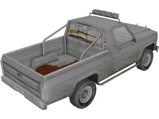 Ford Pickup (1980) 3D Model preview
