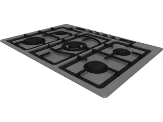 Siemens Gas Stove 3D Model preview