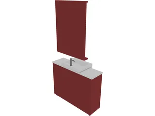 Bathroom Vanity 3D Model preview