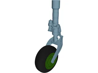 Mig-21 Front Gear 3D Model preview
