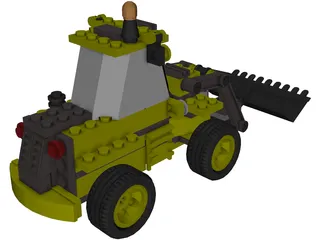 Lego Excavator 3D Model preview