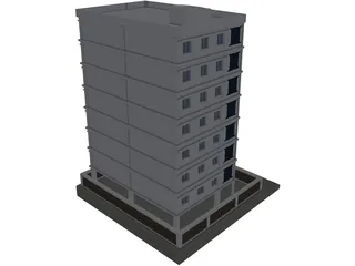 Apartment Building 3D Model preview