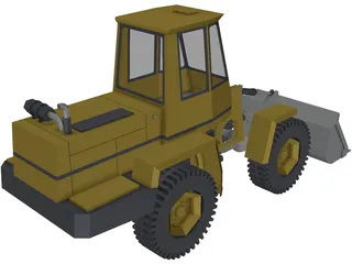 Wheel Loader 3D Model preview