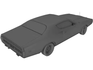 Dodge Charger 440 Magnum (1973) 3D Model preview