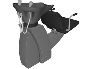 Barber Chair 3D Model preview