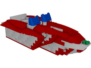 Lego Yacht 3D Model preview